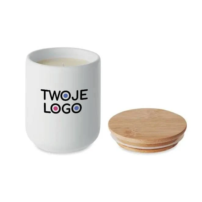 Świeca roślinna 200 gr VEIKA z logo firmy Zdjęcie