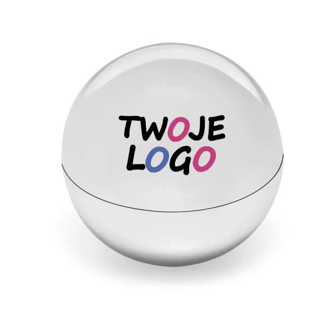 ALBA. Pomadka ochronna, w metalowym opakowaniu w formie kuli, z elementami z materiału ABS do nałożenia logo Zdjęcie