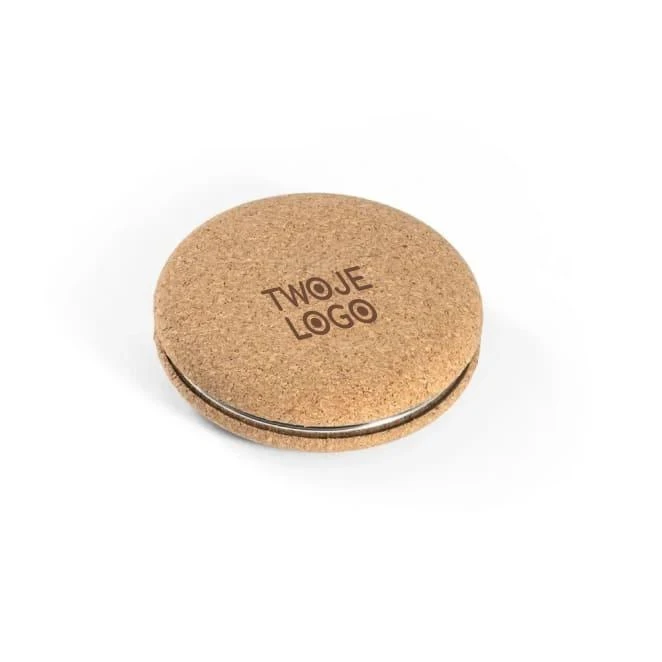 TILBURY. Podwójne korkowe lusterko do torebki do drukowania logo Zdjęcie