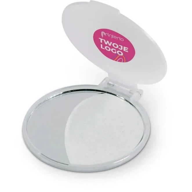 Lusterko do makijażu MIRATE z logo firmy Zdjęcie