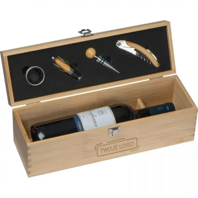 Skrzynka na wino z naniesieniem logo Zdjęcie