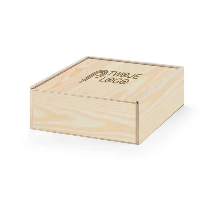 BOXIE WOOD L. Drewniane pudełko L do nałożenia logo Zdjęcie
