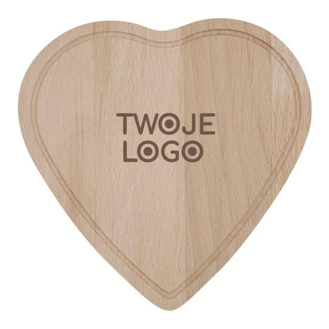 Deska do krojenia WOODEN HEART do naniesienia logo Zdjęcie