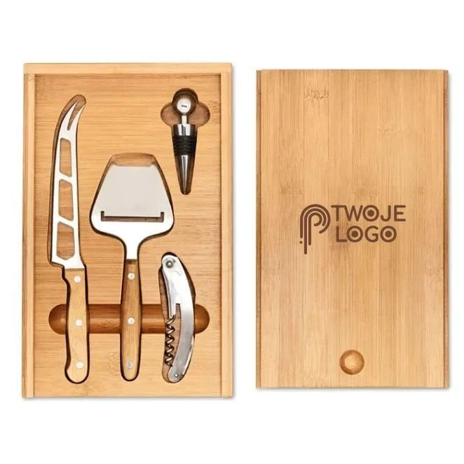 Zestaw do serów i wina WINE&CHEESE do naniesienia logo Zdjęcie