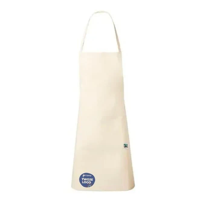 Bawełniany fartuch kuchenny z logo firmy Zdjęcie