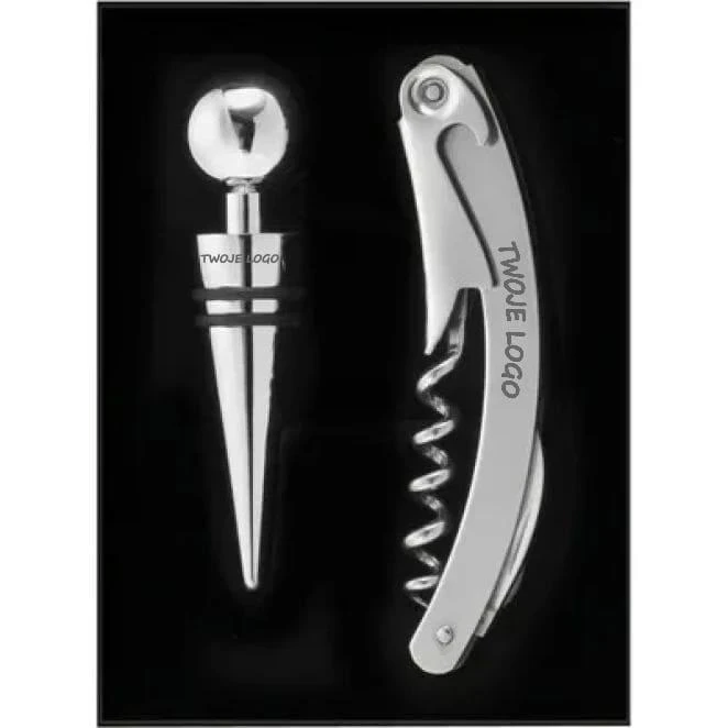 Zestaw do wina z logo firmy Zdjęcie