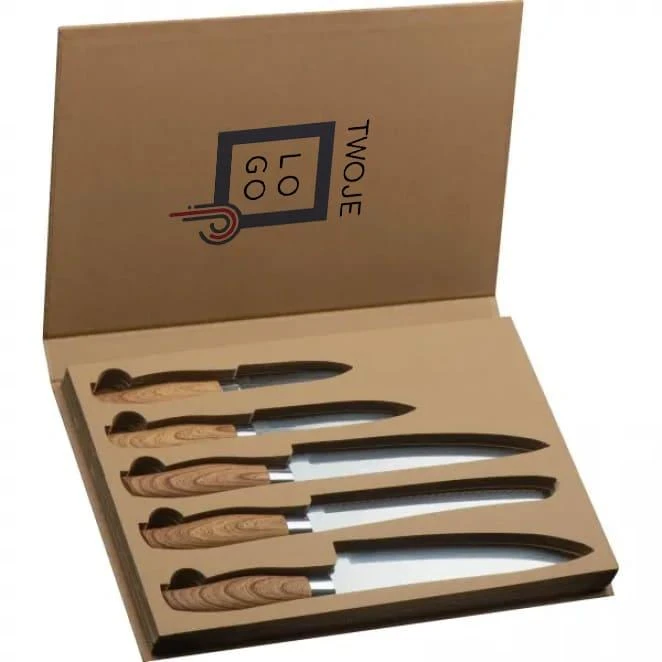 Zestaw noży kuchennych do nałożenia logo Zdjęcie