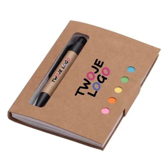 Notes 80x110/100k gładki Mini z długopisem z nadrukiem logo Zdjęcie