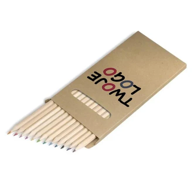 Zestaw 12 kredek o długości 18cm z naniesieniem logo Zdjęcie