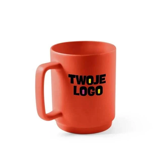 MIGHTY. Ceramiczny kubek z cylindrycznym korpusem 330 mL z nadrukiem na zamówienie Zdjęcie