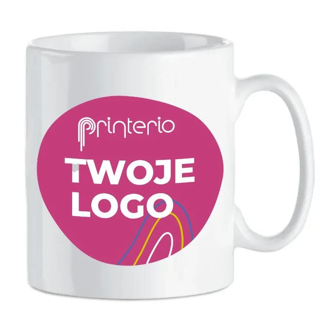 Kubek ceramiczny do sublimacji SUBLIM z logo firmy Zdjęcie