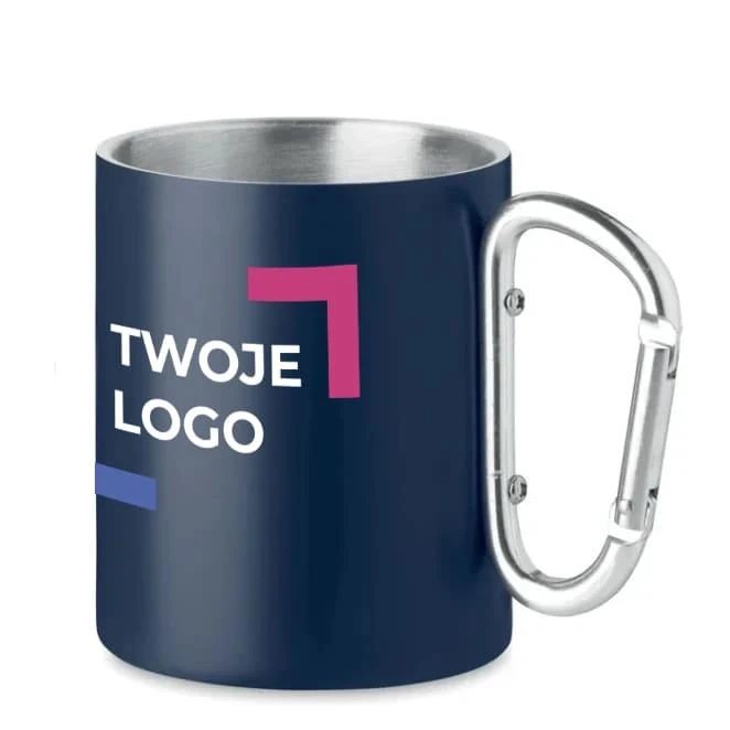 Metalowy dwuścienny kubek300ml TRUMBA z nadrukiem na zamówienie Zdjęcie
