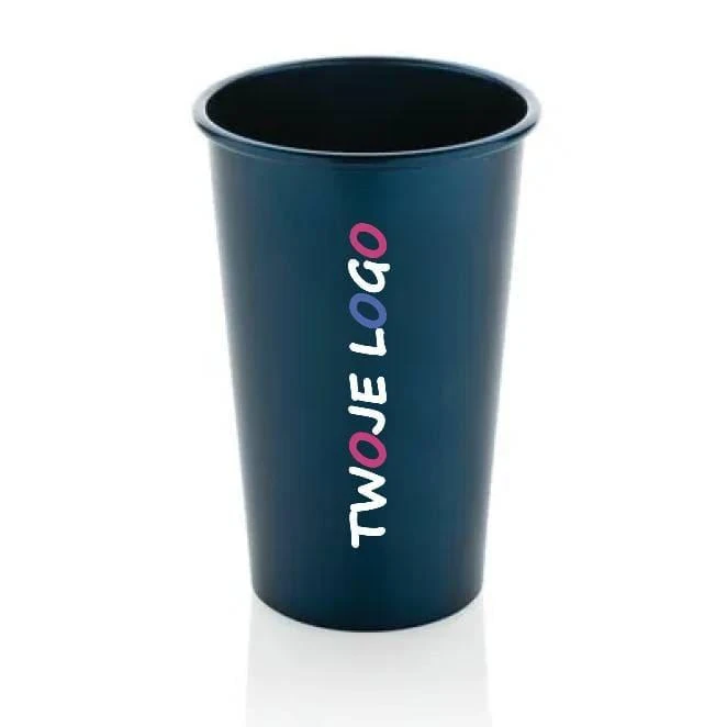 Lekki kubek podróżny 450 ml Alo, aluminium z recyklingu do drukowania logo Zdjęcie