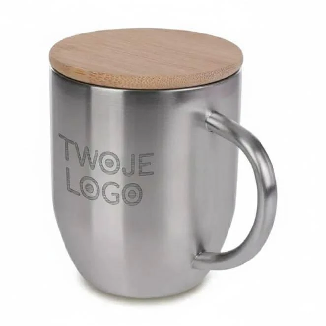 Kubek stalowy Maloy 350 ml z logo firmy Zdjęcie