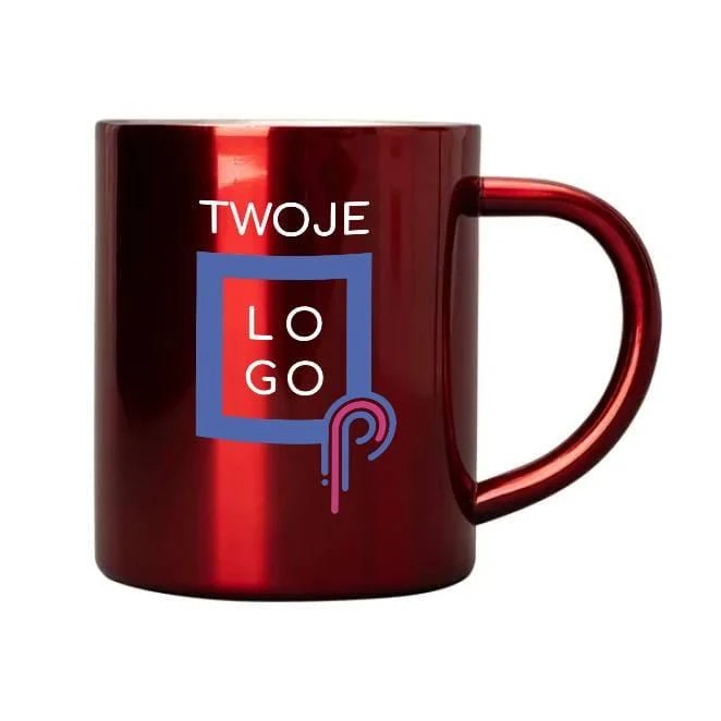 Kubek stalowy Stalwart 240 ml z logo firmy Zdjęcie