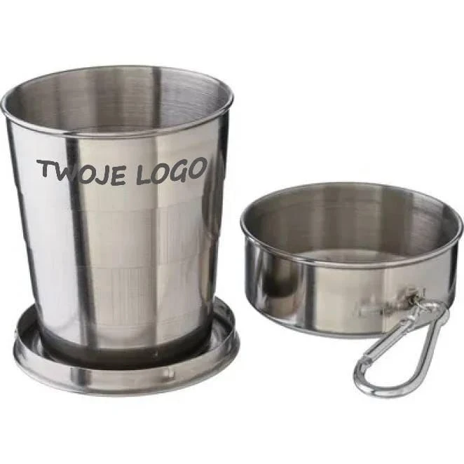 Składany kubek  podróżny 220 ml z naniesieniem logo Zdjęcie