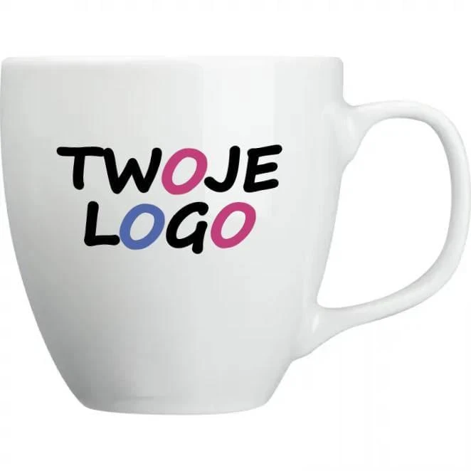 Kubek porcelanowy 400 ml z logo firmy Zdjęcie