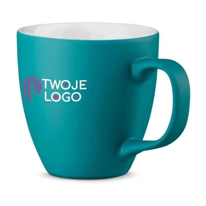 PANTHONY MAT. Porcelanowy kubek z hydroglazurą o pojemności 450 ml do nałożenia logo Zdjęcie