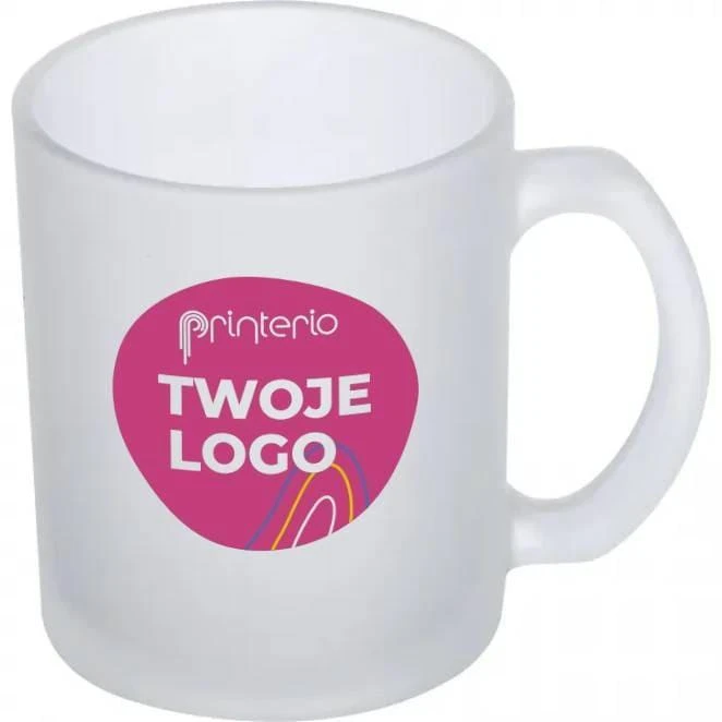 Kubek szklany 300 ml z logo Zdjęcie