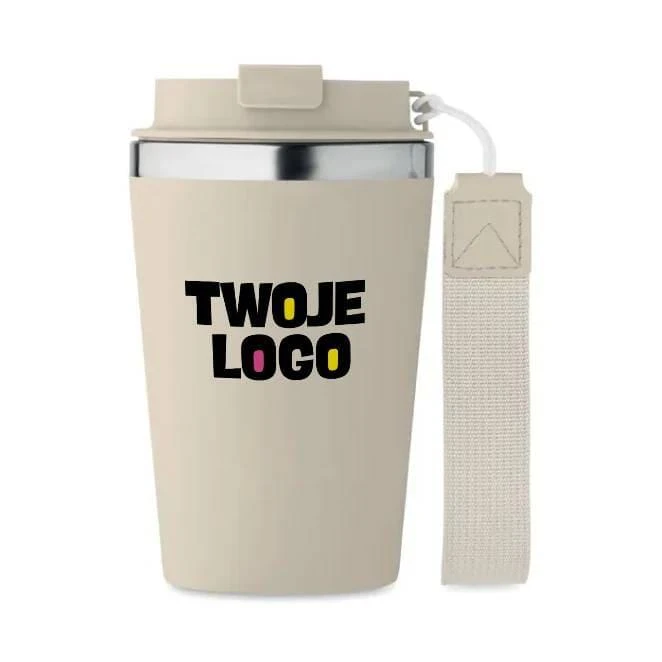 Kubek dwuścienny 350 ml TOPAZ z nadrukiem logo Zdjęcie