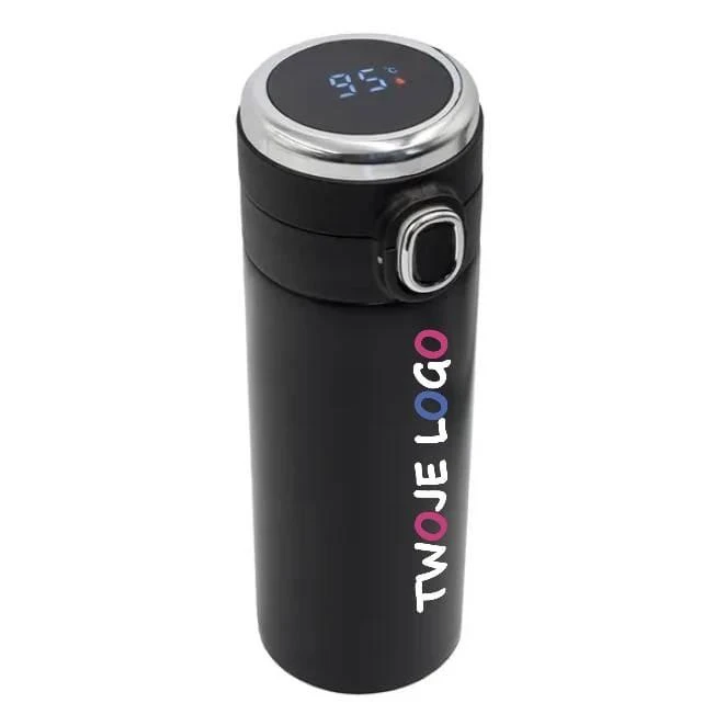 Kubek próżniowy z termometrem Bounce 420ml z naniesieniem logo Zdjęcie