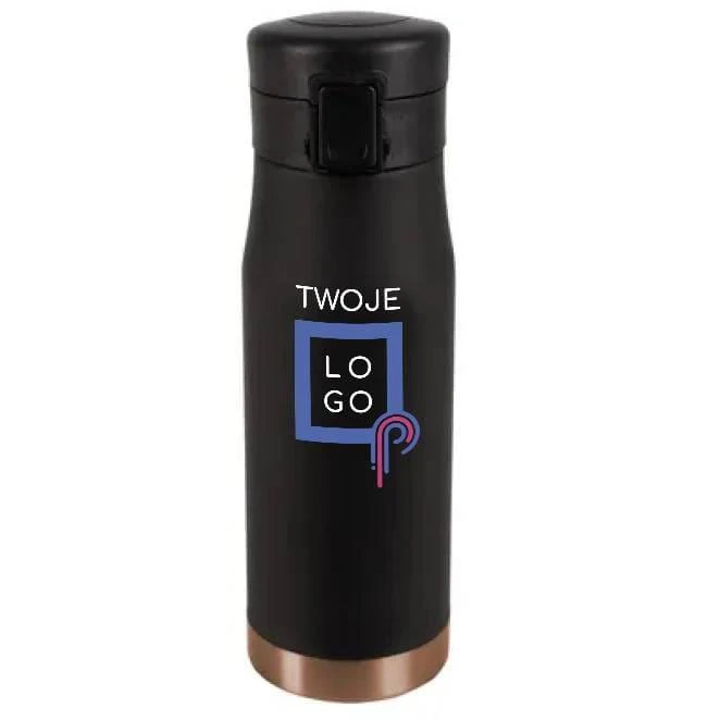 Kubek termiczny z blokadą 600 ml Mauro Conti | Brian  z logo Zdjęcie