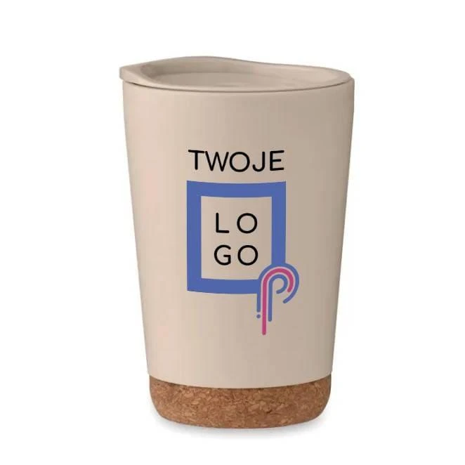 Kubek dwuścienny 300 ml CO z naniesieniem logo Zdjęcie