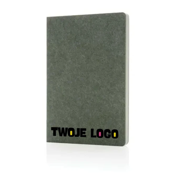 Notatnik z filcu z recyklingu A5 z logo Zdjęcie
