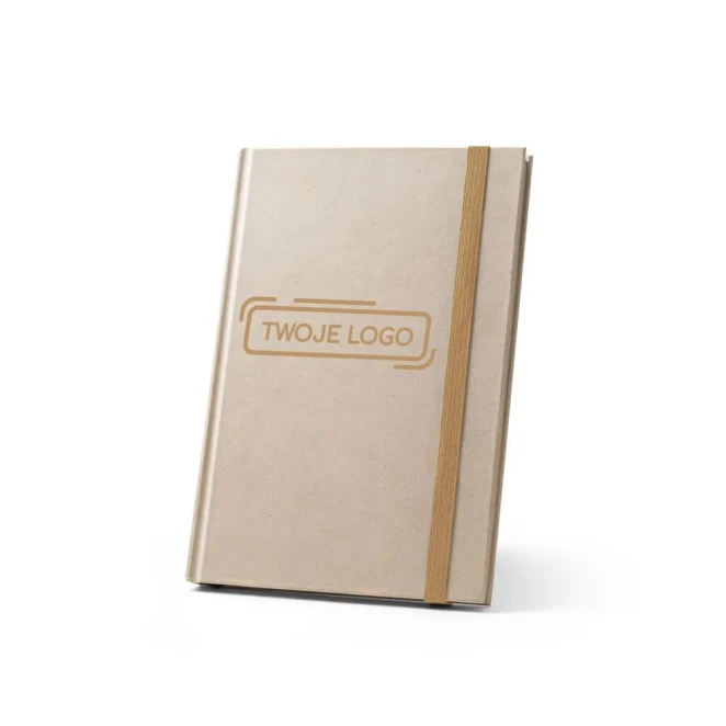 DICKINSON. Notatnik A5 w twardej oprawie wykonany z papieru z trzciny cukrowej (80% trzciny cukrowej) z kartkami w linie z logo Zdjęcie