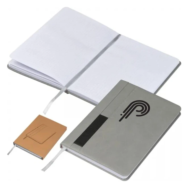 Notatnik A5 w kratkę z naniesieniem logo Zdjęcie