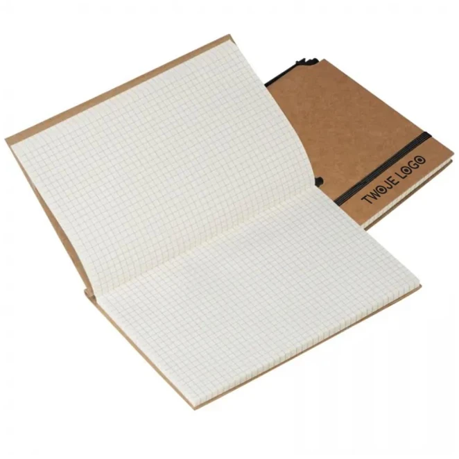 Notatnik A5 w kratkę z długopisem do drukowania logo Zdjęcie