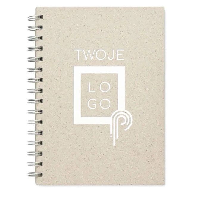 NotesA5 kratkę, papier z trawy GRASS BOOK do nałożenia logo Zdjęcie