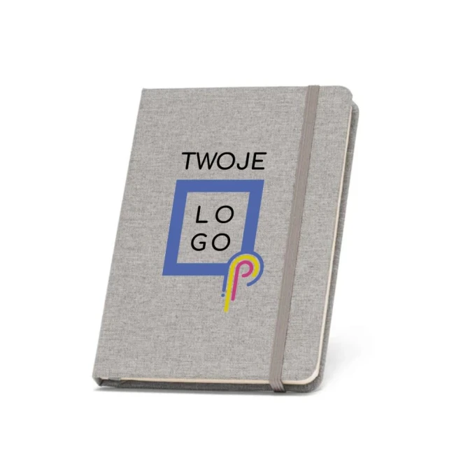 BOYD. Notatnik A5 z poliestru pochodzącego (100% rPET) z kartkami w linie do nałożenia logo Zdjęcie
