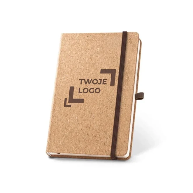 HAWKINS A5. Notatnik korkowy A5 z gładkimi stronami z certyfikowanego materiału FSC™ i innych kontrolowanych materiałów z nadrukiem na zamówienie Zdjęcie