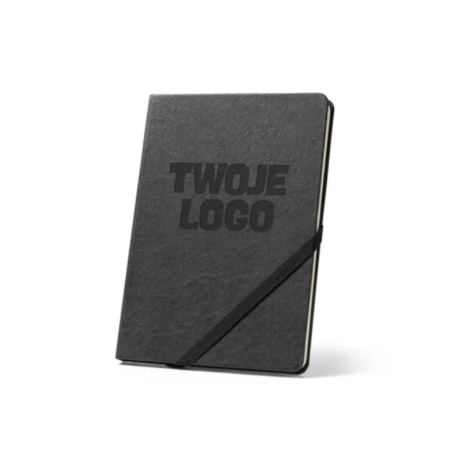 HUXLEY. Notatnik formatu A5, wykonany z papieru wodoodpornego, z kartkami w linie, wykonany z materiału z certyfikatem FSC™ i innych materiałów kontrolowanych z logo Zdjęcie