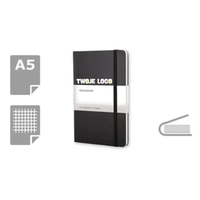MOLESKINE Notatnik ok. A5 w kratkę z logo Zdjęcie