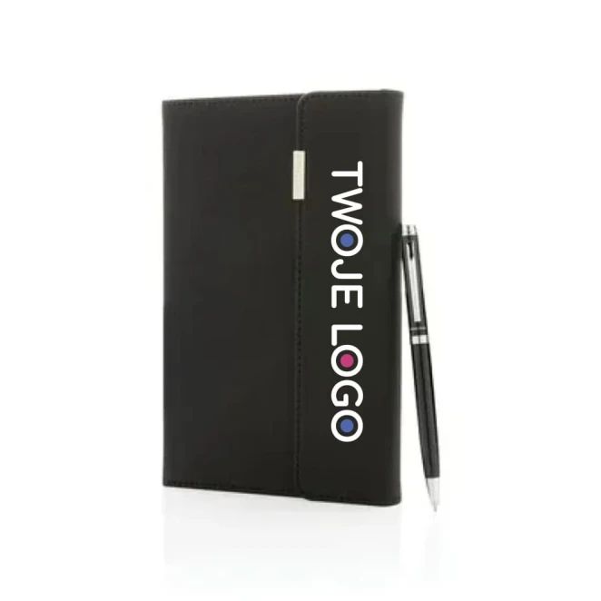 Notatnik A5 Swiss Peak z długopisem z logo Zdjęcie