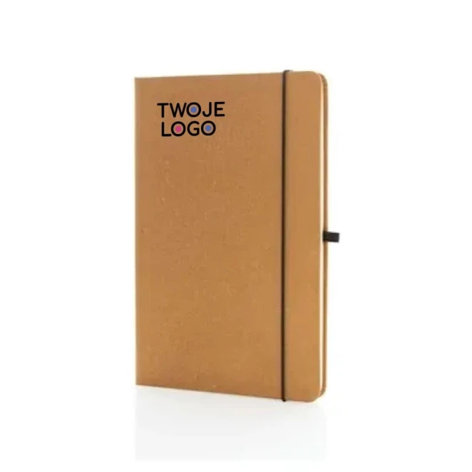 Notatnik A5, skórzana okładka z logo firmy Zdjęcie