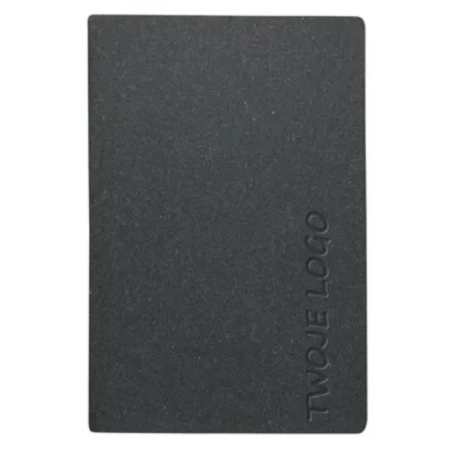 Notatnik ok. A5 ze skóry z recyklingu z logo Zdjęcie