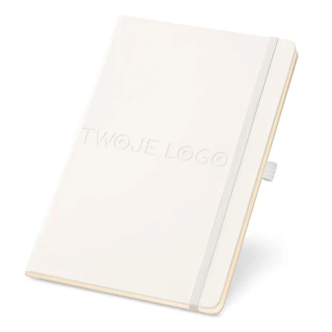 TWAIN. Notatnik A5 z kartkami w linie w kolorze kości słoniowej do drukowania logo Zdjęcie