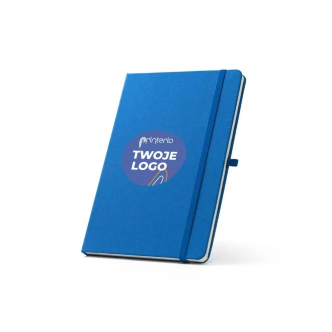 ANNE. Notatnik A5 z poliestru z recyklingu (100% rPET) z kartkami w linie z nadrukiem logo Zdjęcie