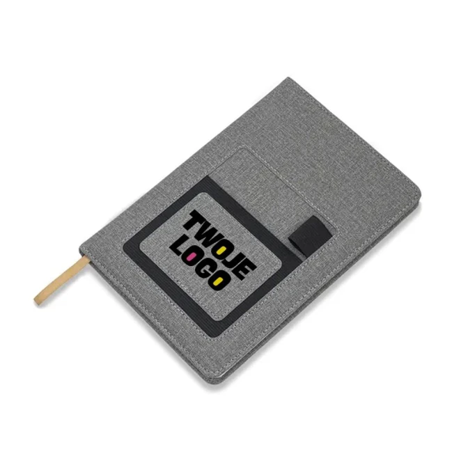 Notes z kieszonką na telefon Irun z naniesieniem logo Zdjęcie