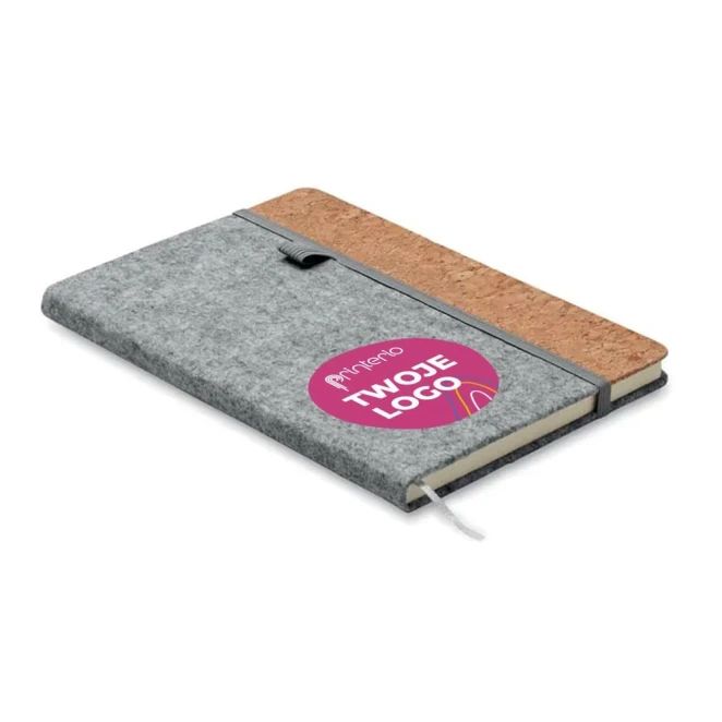 Notatnik korkowy A5 RPET CORKBOOK z nadrukiem logo Zdjęcie