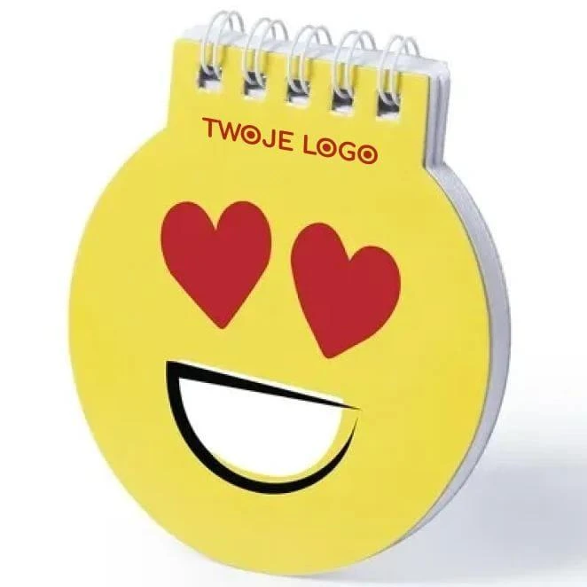 Notatnik "uśmiechnięta buzia" twarda okładka z nadrukiem logo Zdjęcie