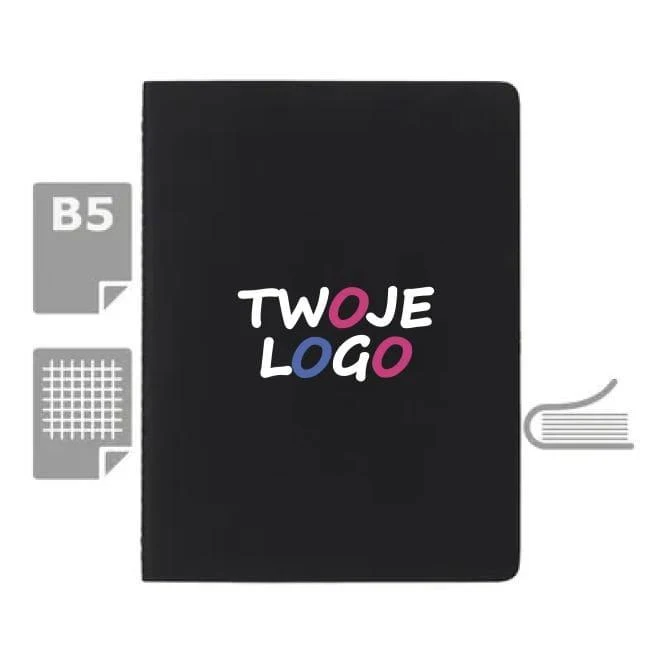 Zeszyt MOLESKINE Cahier Journal ok. B5 w kratkę z logo Zdjęcie