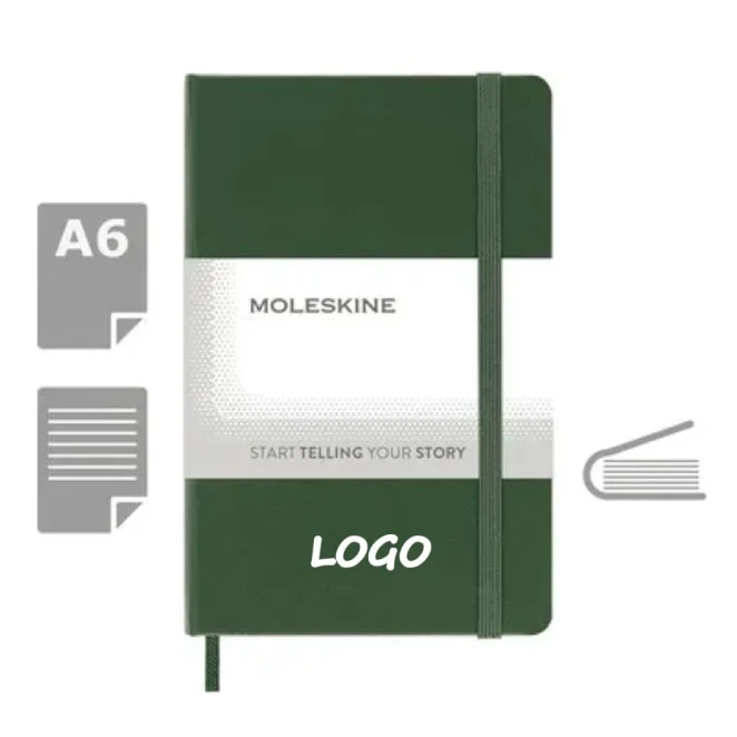 MOLESKINE Notatnik ok. A6 w linie z logo firmy Zdjęcie