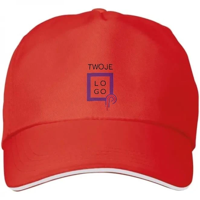 Czapka z daszkiem 5 paneli ARLINGTON z nadrukiem logo Zdjęcie