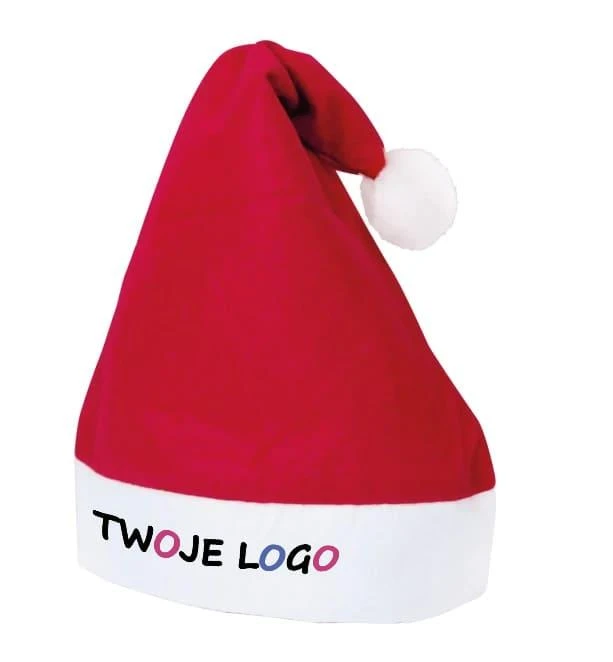 Filcowa czapka św. Mikołaja HAPPY HAT do nałożenia logo Zdjęcie