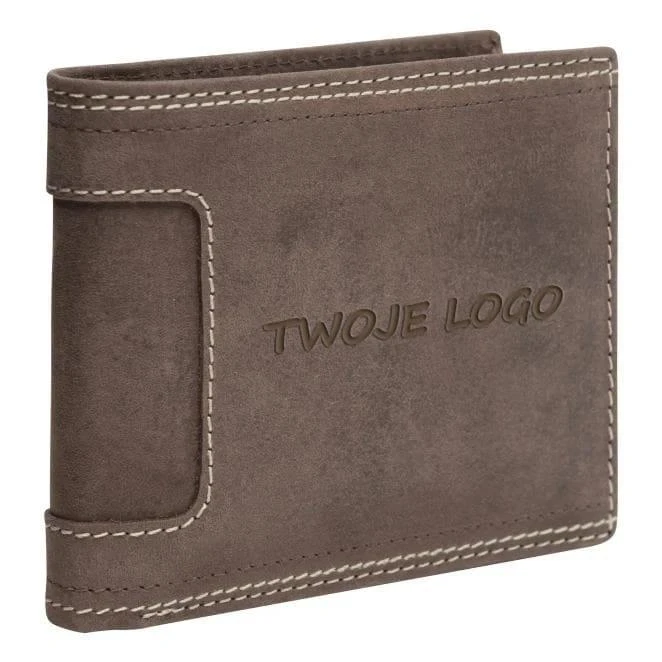 Skórzana portmonetka WILD STYLE I z naniesieniem logo Zdjęcie