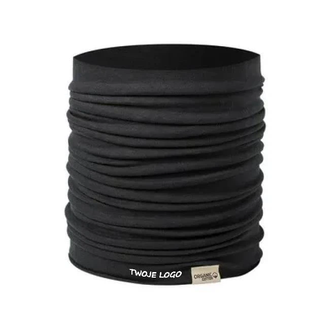 Osłona na twarz i szyję, komin z bawełny organicznej z logo firmy Zdjęcie